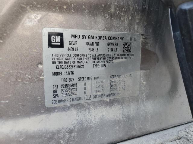 Photo 14 from auction – 2015 BUICK ENCORE with VIN KL4CJGSB2FB126224