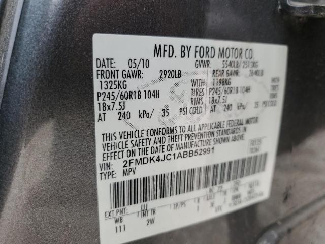 Photo 14 from auction – 2010 FORD EDGE SEL with VIN 2FMDK4JC1ABB52991