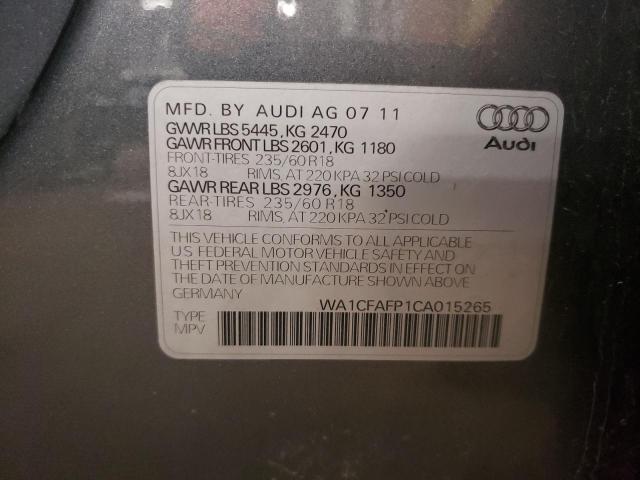 Photo 14 from auction – 2012 AUDI Q5 PREMIUM with VIN WA1CFAFP1CA015265