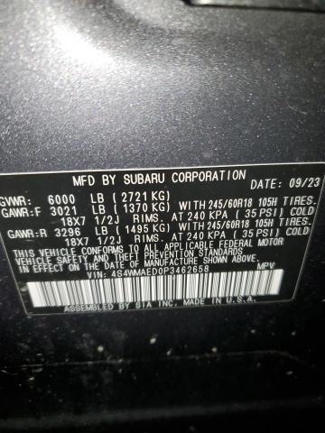Photo 14 from auction – 2023 SUBARU ASCENT PRE with VIN 4S4WMAED0P3462658