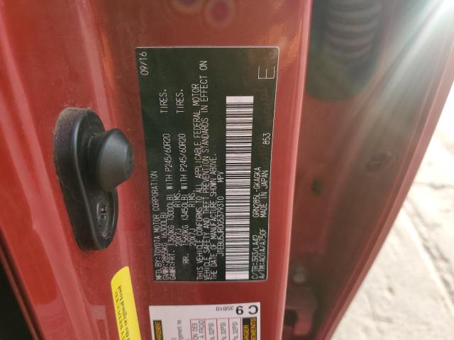 Photo 14 from auction – 2016 TOYOTA 4RUNNER SR with VIN JTEBU5JR0G5379310
