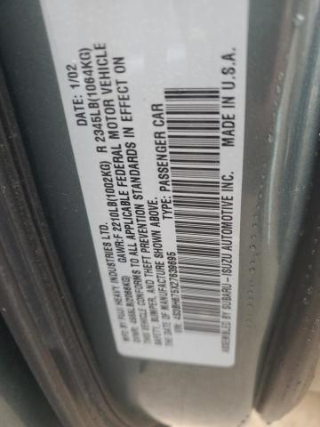 Photo 14 from auction – 2002 SUBARU LEGACY OUT with VIN 4S3BH675X27639695