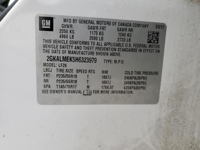 Photo 14 from auction – 2017 GMC TERRAIN SL with VIN 2GKALMEK5H6323979