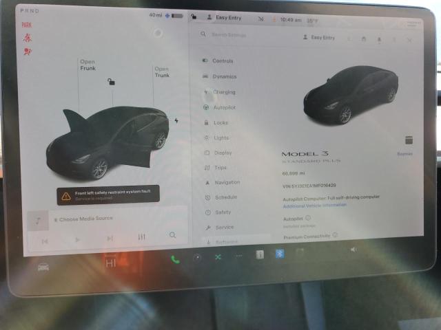 Photo 9 from auction – 2021 TESLA MODEL 3 with VIN 5YJ3E1EA1MF016429