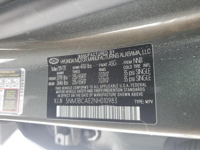 Photo 14 from auction – 2022 HYUNDAI TUCSON SEL with VIN 5NMJBCAE2NH010983
