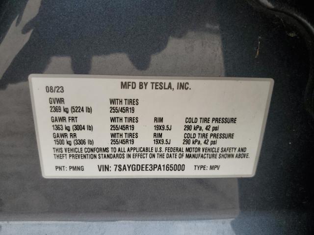 Photo 14 from auction – 2023 TESLA MODEL Y with VIN 7SAYGDEE3PA165000