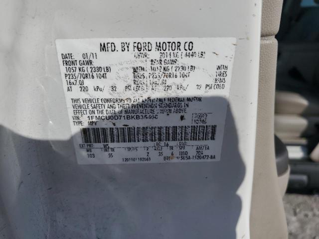 Photo 14 from auction – 2011 FORD ESCAPE XLT with VIN 1FMCU0D71BKB35466