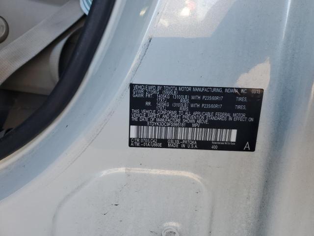 Photo 14 from auction – 2015 TOYOTA SIENNA XLE with VIN 5TDYK3DC9FS595181