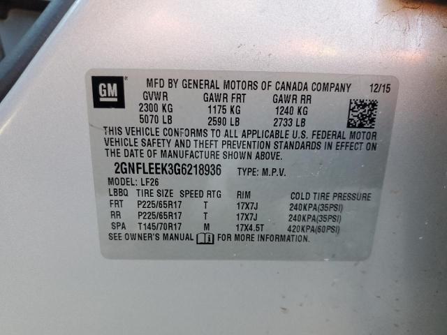 Photo 14 from auction – 2016 CHEVROLET EQUINOX LS with VIN 2GNFLEEK3G6218936
