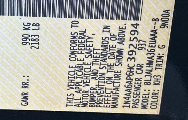 Photo 10 from auction – 2017 NISSAN MAXIMA 3.5 with VIN 1N4AA6AP6HC392594