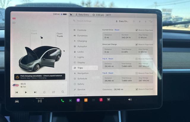 Photo 8 from auction – 2019 TESLA MODEL 3 with VIN 5YJ3E1EB1KF389511