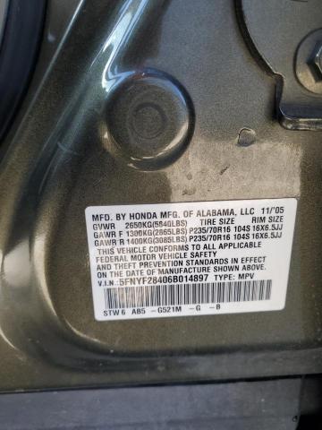 Photo 14 from auction – 2006 HONDA PILOT EX with VIN 5FNYF28406B014897