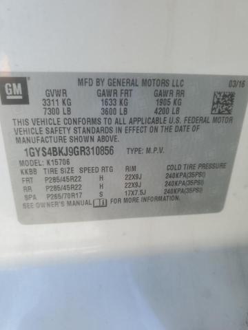 Photo 14 from auction – 2016 CADILLAC ESCALADE L with VIN 1GYS4BKJ9GR310856