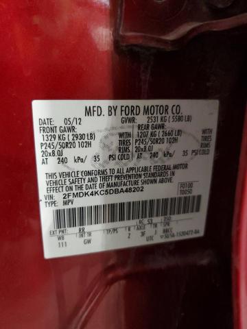 Photo 14 from auction – 2013 FORD EDGE LIMIT with VIN 2FMDK4KC5DBA48202