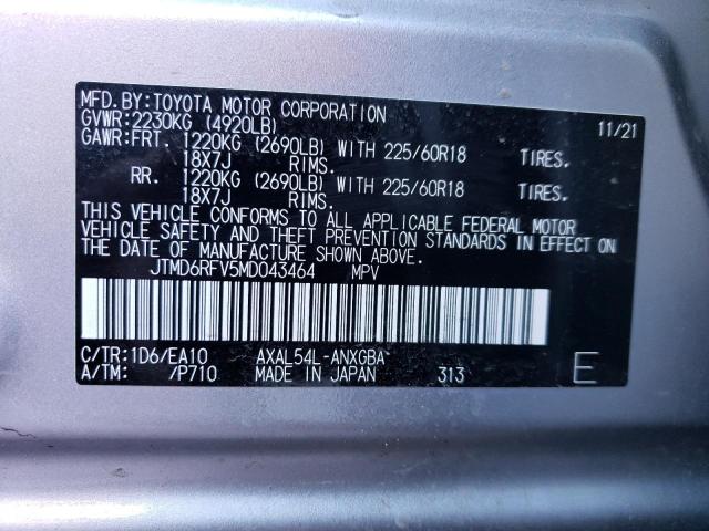 Photo 14 from auction – 2021 TOYOTA RAV4 LIMIT with VIN JTMD6RFV5MD043464