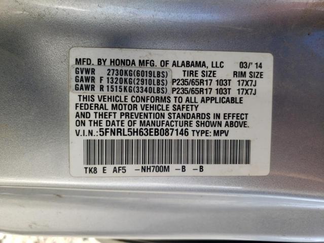 Photo 14 from auction – 2014 HONDA ODYSSEY EX with VIN 5FNRL5H63EB087146