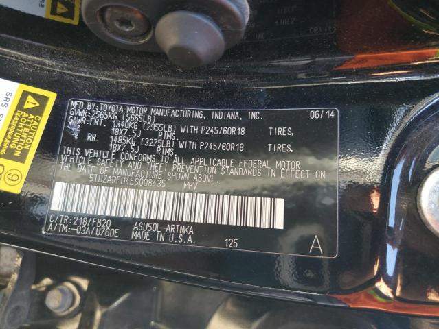 Photo 14 from auction – 2014 TOYOTA HIGHLANDER with VIN 5TDZARFH4ES008435