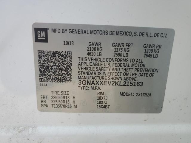 Photo 14 from auction – 2019 CHEVROLET EQUINOX PR with VIN 3GNAXXEV2KL215163