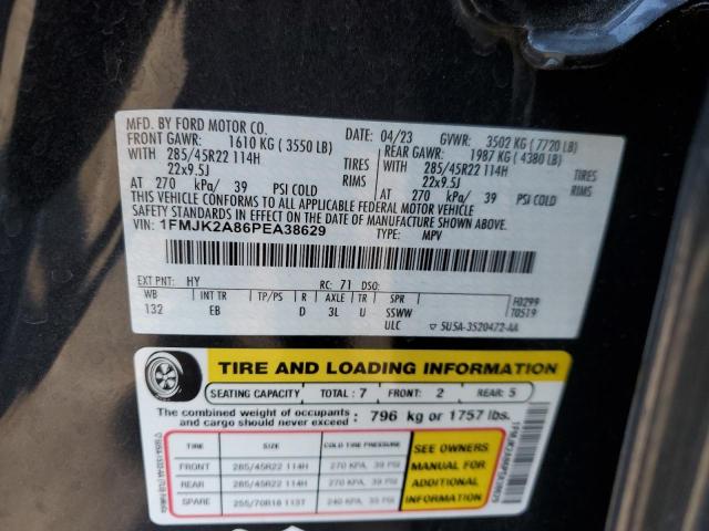 Photo 14 from auction – 2023 FORD EXPEDITION with VIN 1FMJK2A86PEA38629