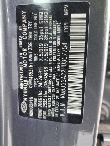 Photo 14 from auction – 2017 HYUNDAI TUCSON LIM with VIN KM8J33A22HU367754