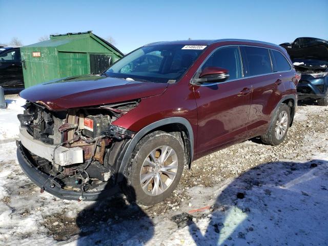 TOYOTA HIGHLANDER 2014 con VIN 5TDJKRFH5ES037310 - Foto de la subasta