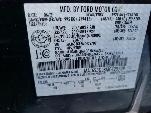Photo 14 from auction – 2021 FORD ECOSPORT S with VIN MAJ6S3GL8MC429709