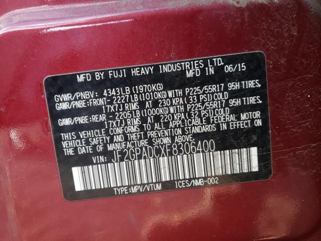 Photo 14 from auction – 2015 SUBARU XV CROSSTR with VIN JF2GPADCXF8306400