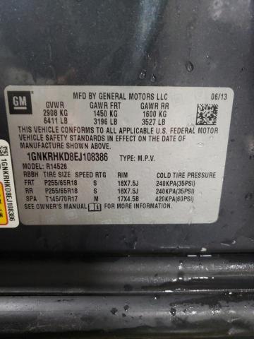Photo 14 from auction – 2014 CHEVROLET TRAVERSE L with VIN 1GNKRHKD8EJ108386