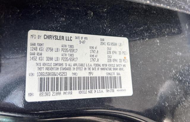 Photo 10 from auction – 2008 DODGE NITRO SLT with VIN 1D8GU58K68W145253