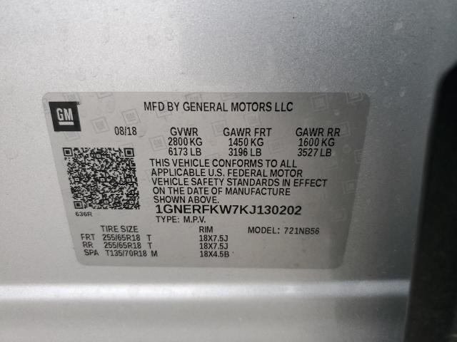 Photo 14 from auction – 2019 CHEVROLET TRAVERSE L with VIN 1GNERFKW7KJ130202