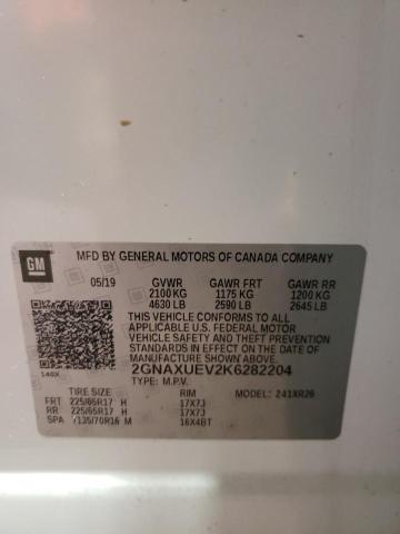 Photo 14 from auction – 2019 CHEVROLET EQUINOX LT with VIN 2GNAXUEV2K6282204
