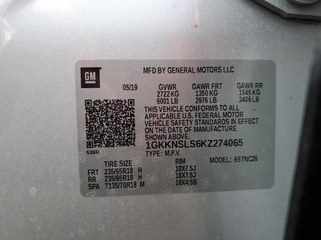 Photo 14 from auction – 2019 GMC ACADIA SLE with VIN 1GKKNSLS6KZ274065