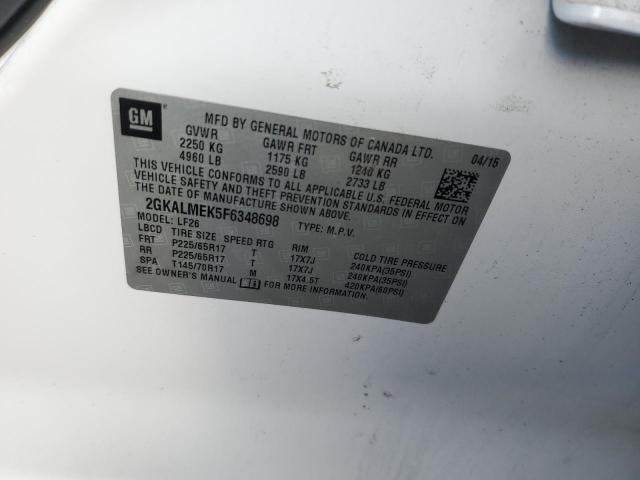 Photo 14 from auction – 2015 GMC TERRAIN SL with VIN 2GKALMEK5F6348698