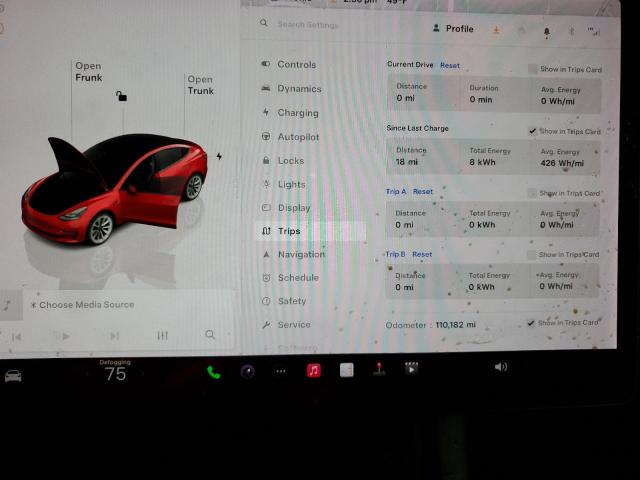 Photo 9 from auction – 2022 TESLA MODEL 3 with VIN 5YJ3E1EA6NF285625
