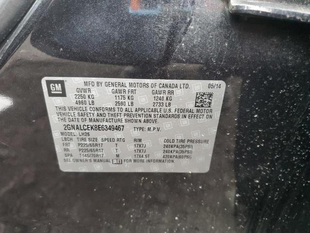 Photo 14 from auction – 2014 CHEVROLET EQUINOX LT with VIN 2GNALCEK8E6349467