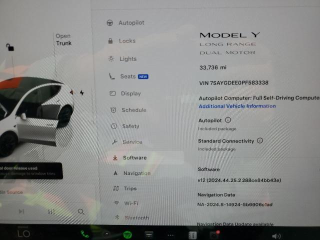 Photo 9 from auction – 2023 TESLA MODEL Y with VIN 7SAYGDEE0PF583338