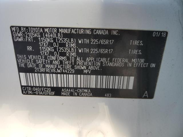 Photo 14 from auction – 2018 TOYOTA RAV4 ADVEN with VIN 2T3RFREV8JW744229