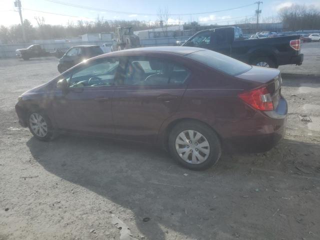 Photo 2 from auction – 2012 HONDA CIVIC LX with VIN 2HGFB2F51CH543507