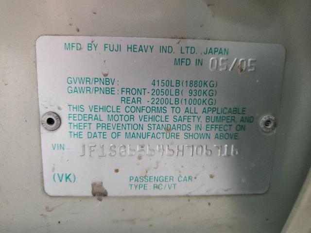 Photo 14 from auction – 2006 SUBARU FORESTER 2 with VIN JF1SG65646H706716