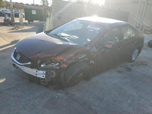 HONDA CIVIC LX 2013 with VIN 19XFB2F51DE057985 - Photo from auction
