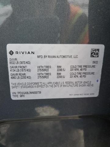 Photo 14 from auction – 2022 RIVIAN R1S LAUNCH with VIN 7PDSGABL3NN000739
