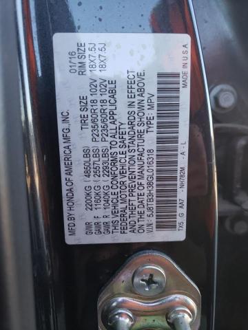 Photo 14 from auction – 2016 ACURA RDX with VIN 5J8TB3H38GL016318