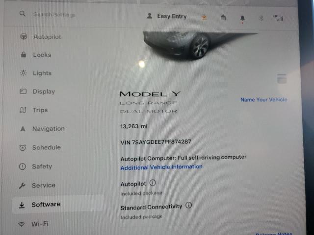Photo 9 from auction – 2023 TESLA MODEL Y with VIN 7SAYGDEE7PF874287