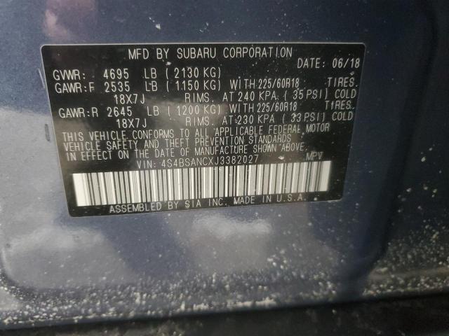Photo 14 from auction – 2018 SUBARU OUTBACK 2. with VIN 4S4BSANCXJ3382027