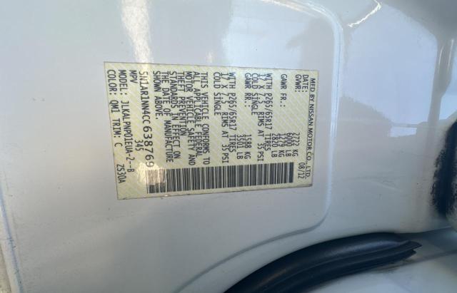 Photo 10 from auction – 2012 NISSAN PATHFINDER with VIN 5N1AR1NN4CC638769