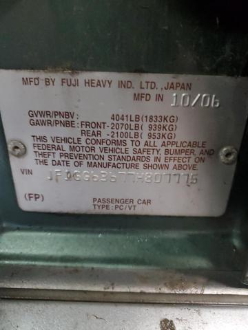 Photo 14 from auction – 2007 SUBARU IMPREZA OU with VIN JF1GG63677H807775