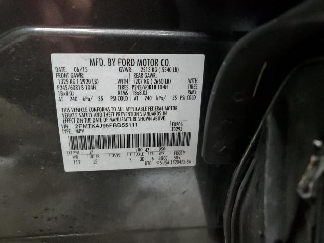 Photo 14 from auction – 2015 FORD EDGE SEL with VIN 2FMTK4J95FBB55111