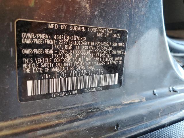 Photo 14 from auction – 2021 SUBARU CROSSTREK with VIN JF2GTAPC8M8373016