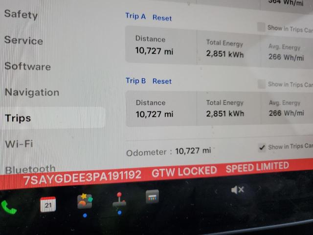 Photo 9 from auction – 2023 TESLA MODEL Y with VIN 7SAYGDEE3PA191192