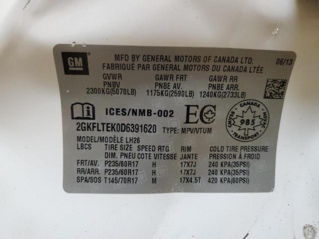 Photo 14 from auction – 2013 GMC TERRAIN SL with VIN 2GKFLTEK0D6391620